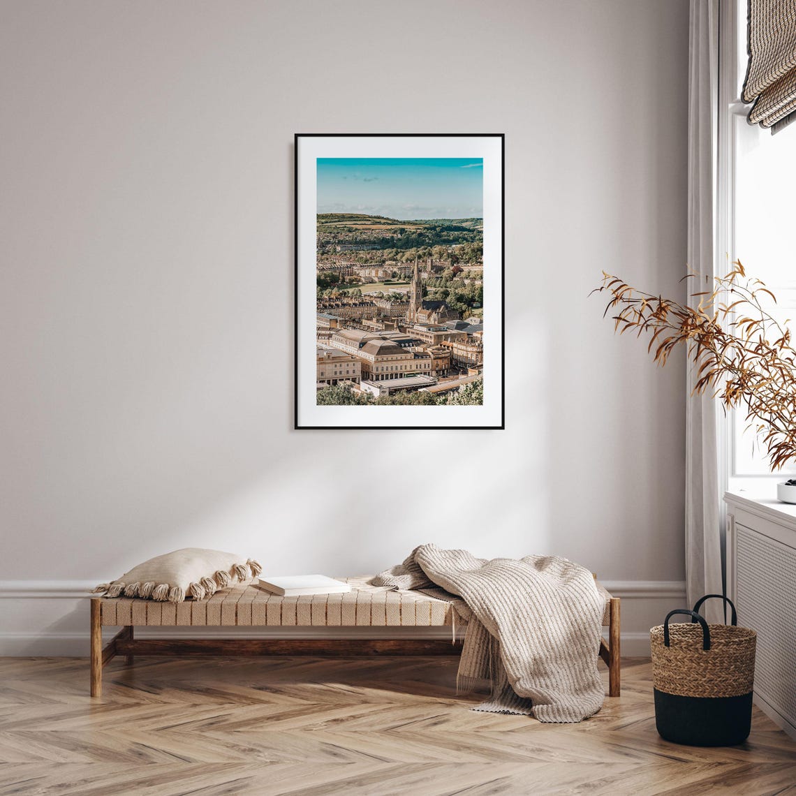 Bath England Historic Stone City In Rolling Green Hills Photo Poster - Image 2