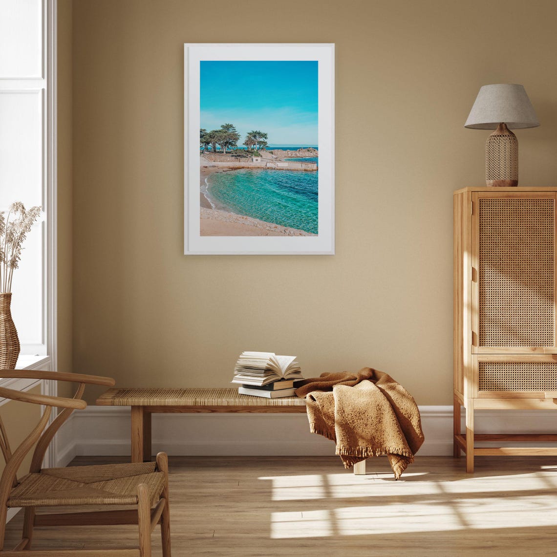 Pacific Grove Cove Turquoise Water Cypress Coast California Poster - Image 2