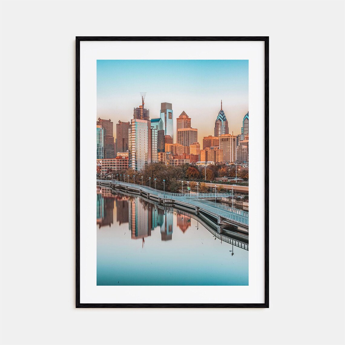 Philadelphia Colorful Travel Poster, City Map Art Print