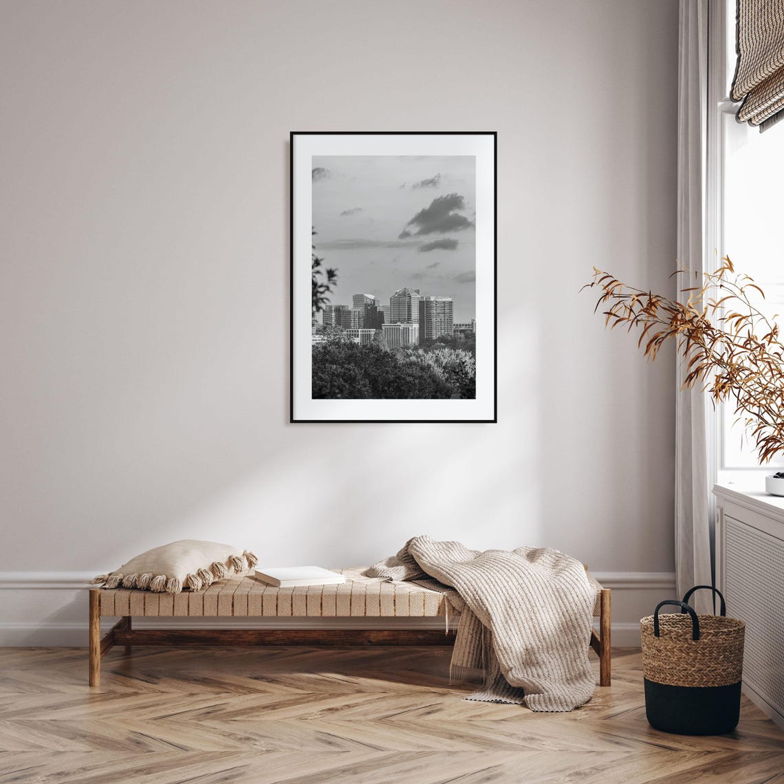 Northern Virginia Photo Poster Print Northern Virginia Black And White Art Photography Northern Virginia Travel Map Poster - Image 2