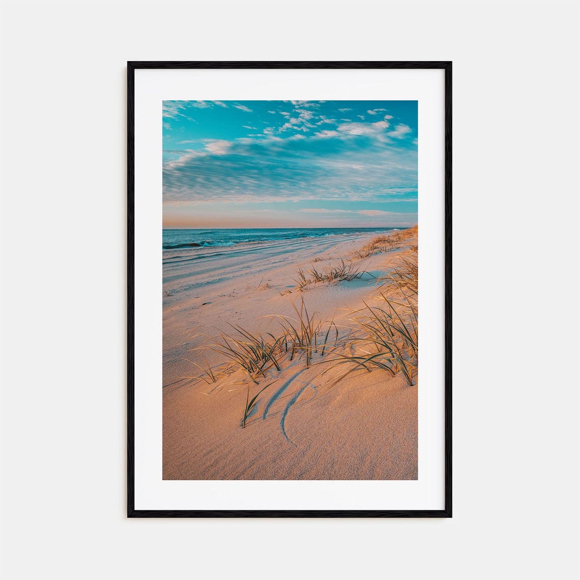 Long Beach Island Sandy Beach Dune Grass Sunset Photo Poster
