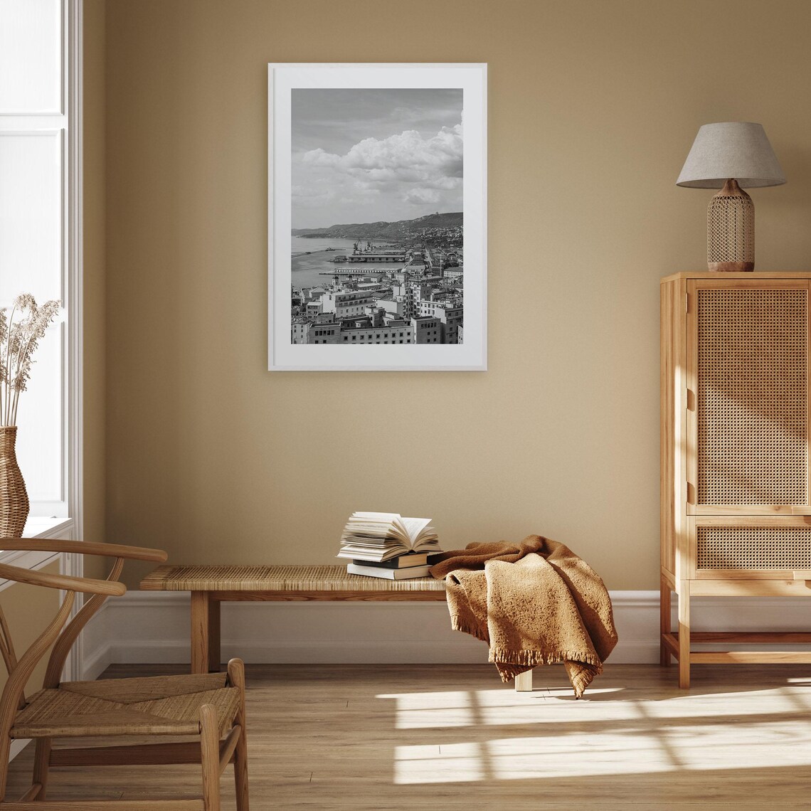 Trieste Black and White Travel Poster, Wall Art - Image 3