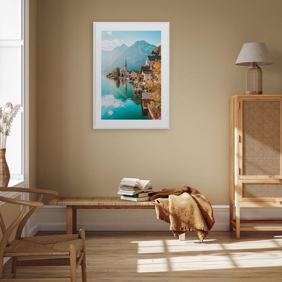 Hallstatt Austria Lakeside Village Church Mountain Photo Poster - Image 3