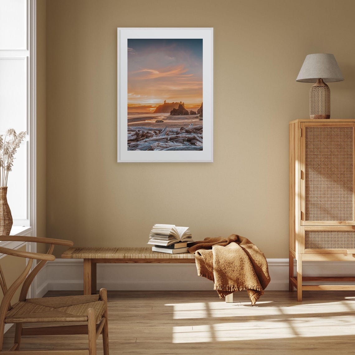 Olympic National Park Driftwood Beach Sea Stacks Sunset Nature Poster - Image 3