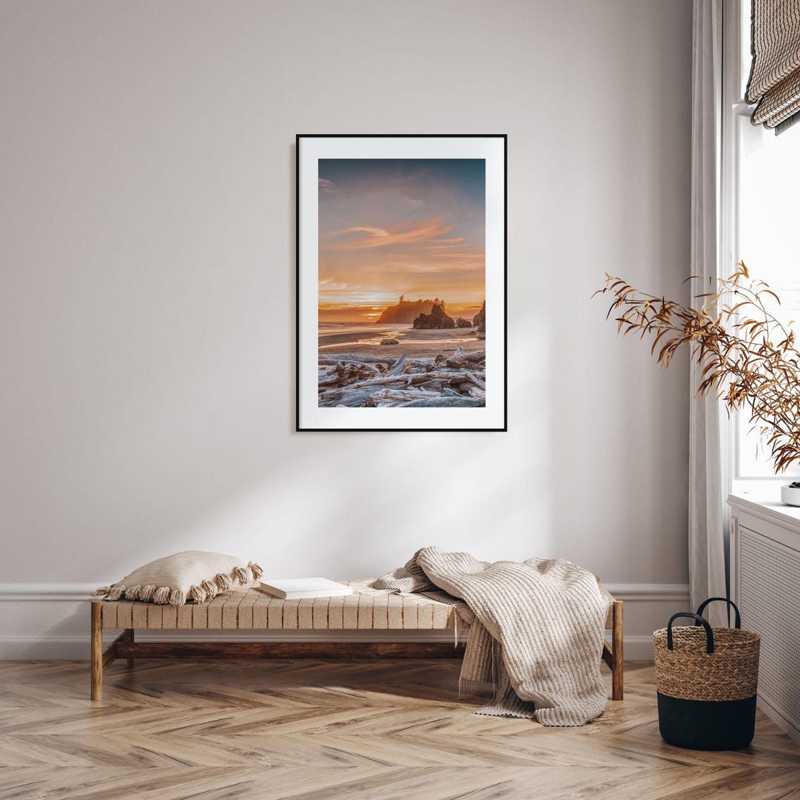 Olympic National Park Driftwood Beach Sea Stacks Sunset Nature Poster - Image 2