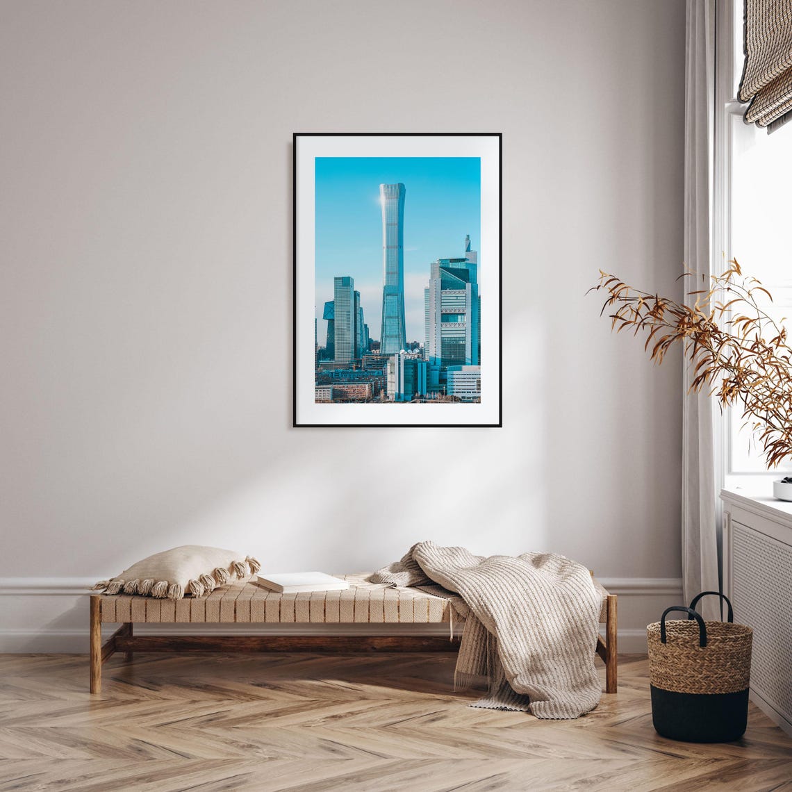 Beijing Modern Glass Skyscrapers Towering Over City Photo Poster - Image 2