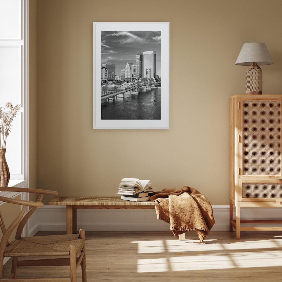 Jacksonville Black And White Travel Poster Print - Image 3