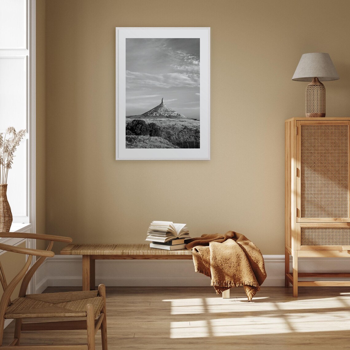 Nebraska Black And White Travel Poster Print - Image 3