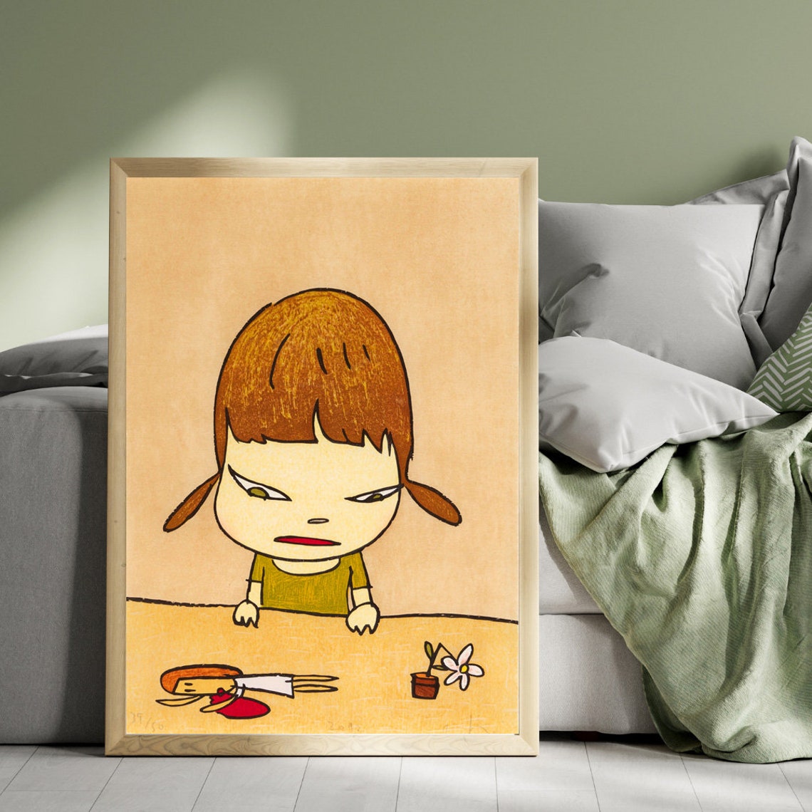 Yoshitomo Nara Broken Treasures Pigtail Girl With Scissors Poster - Image 4