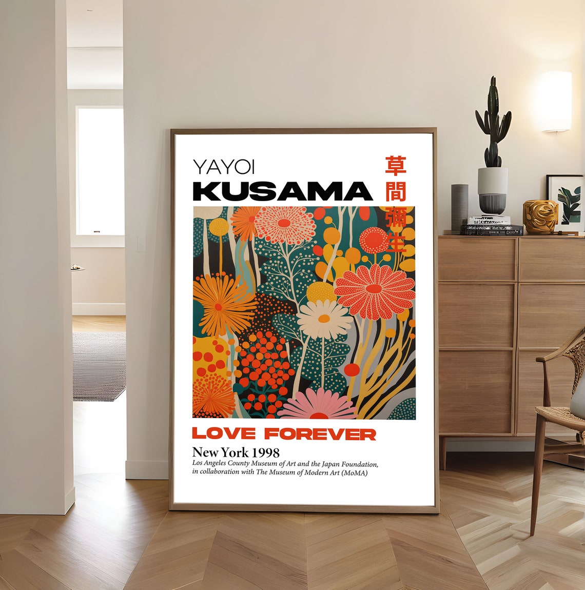 Yayoi Kusama Love Forever New York 1998 Botanical Blooms Poster - Image 2