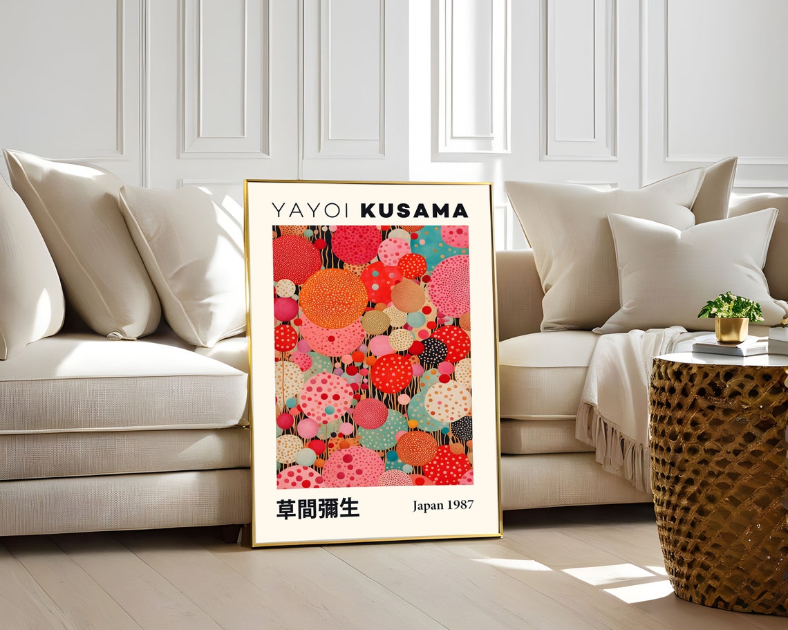Yayoi Kusama Vibrant Polka Dot Balloon Forest Japan 1987 Poster - Image 2