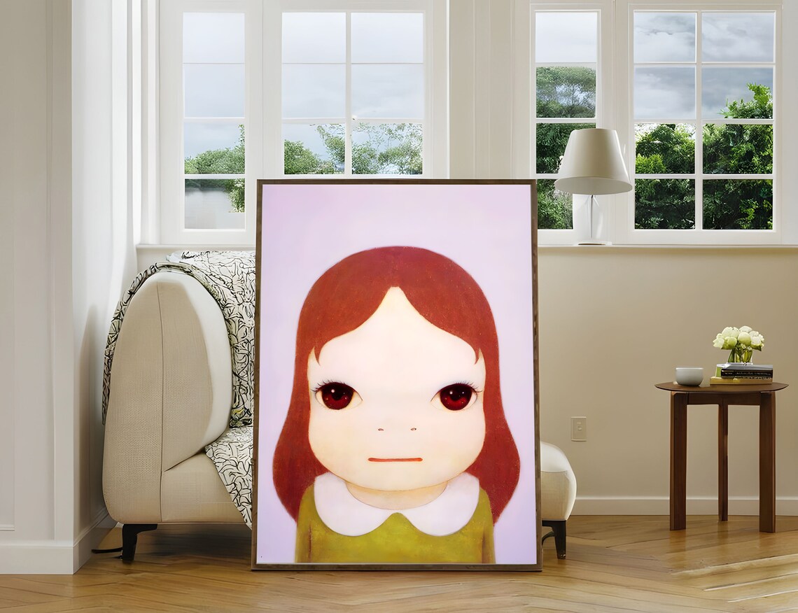 Yoshitomo Nara Cosmic Girl Eyes Open 2008 Yoshitomo Nara Cosmic Girl 2008 Art Minimalist Japanese Art Contemporary Pop Art Portrait - Image 3