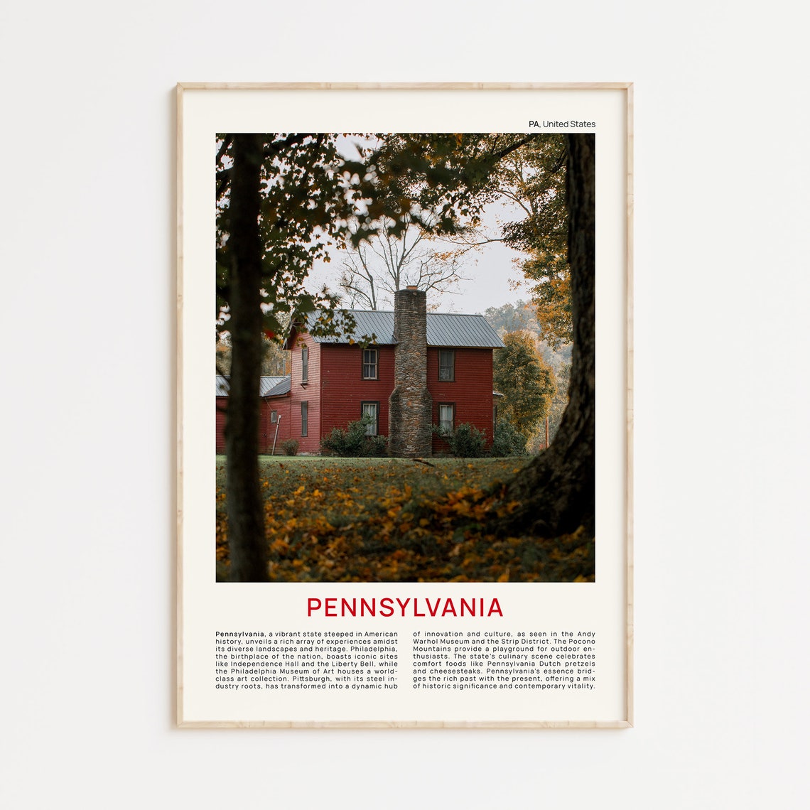 Pennsylvania Print Film Photo Pennsylvania Wall Art Pennsylvania Poster Pennsylvania Photo Pennsylvania Poster Print Usa Wall Decor