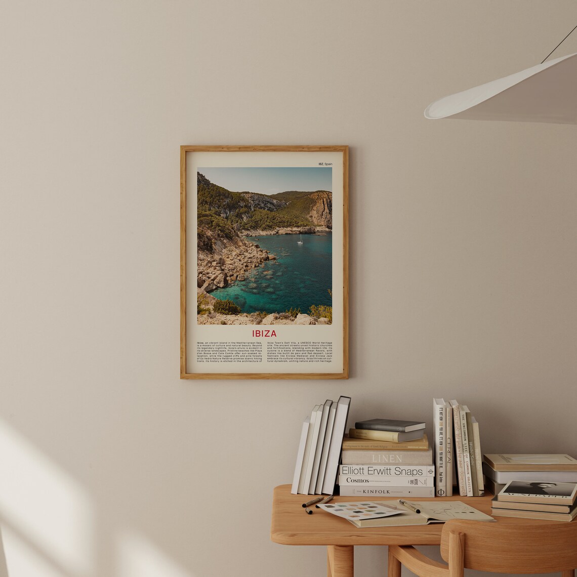 Ibiza Hidden Rocky Cove Turquoise Bay Film Photo Travel Poster - Image 2