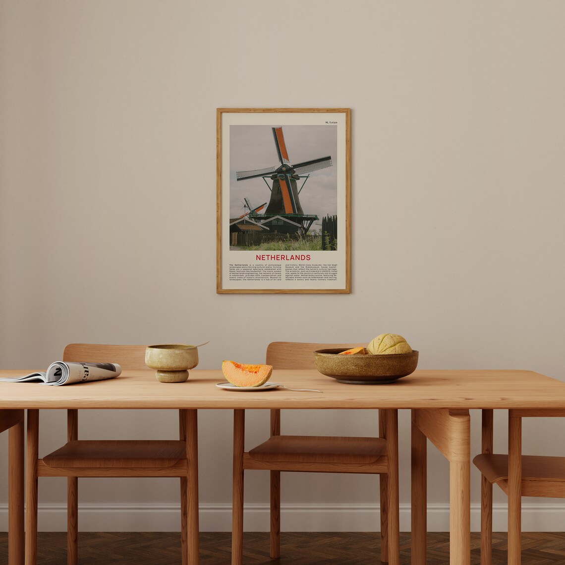 Netherlands Dutch Windmill Kinderdijk Film Photo Travel Poster - Image 4