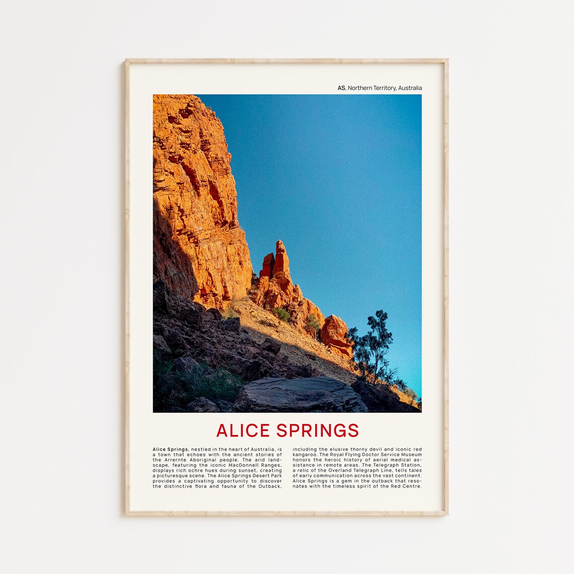 Alice Springs Orange Rock Formations Outback Film Photo Poster