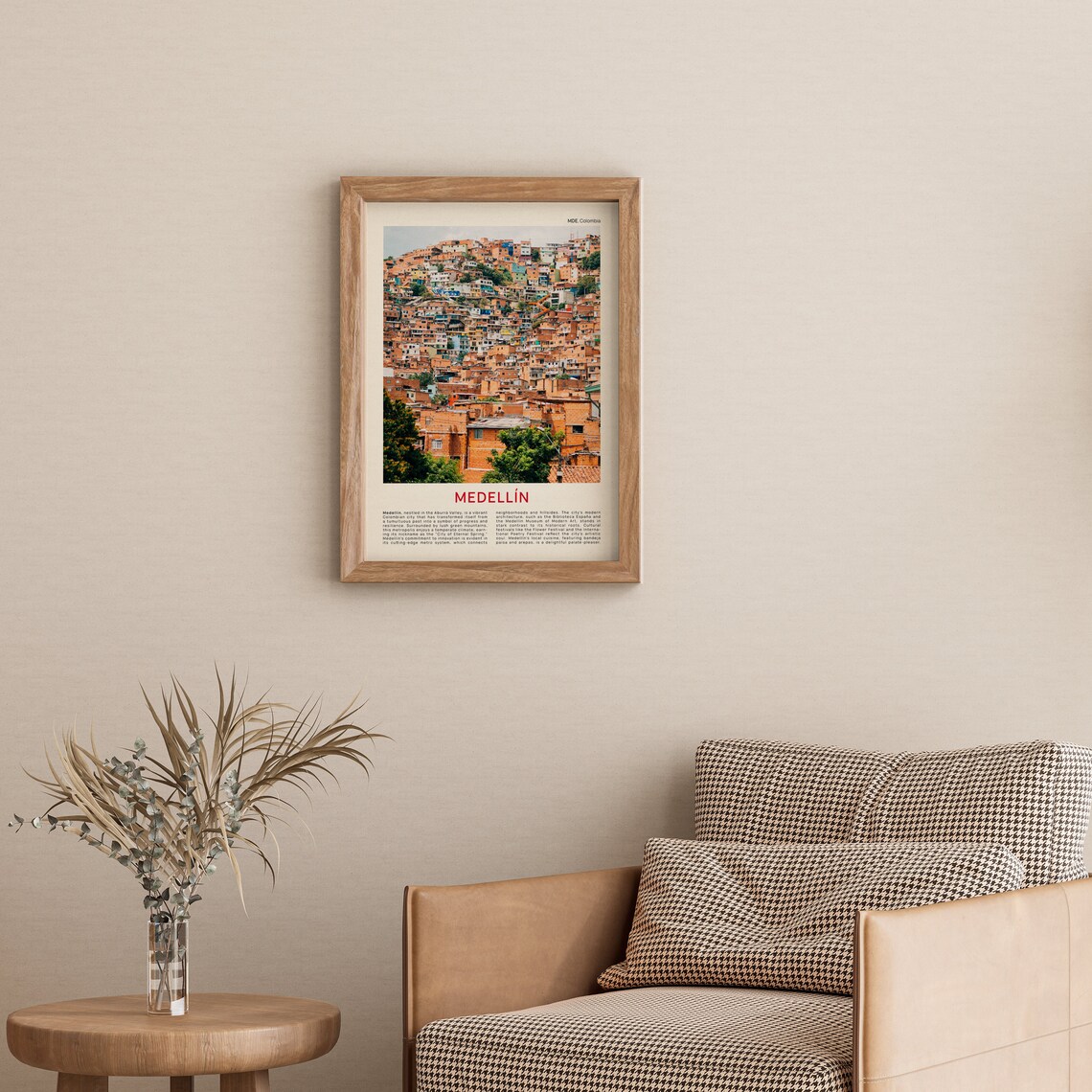 Medellin Colombia Colorful Hillside Houses Film Photo Travel Poster - Image 3