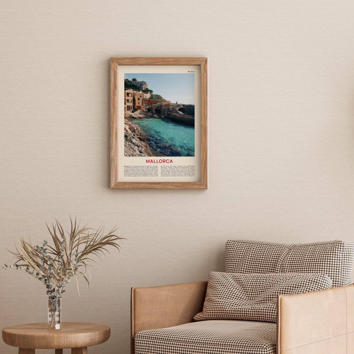 Mallorca Rocky Cove Turquoise Water Spain Island Travel Poster - Image 3