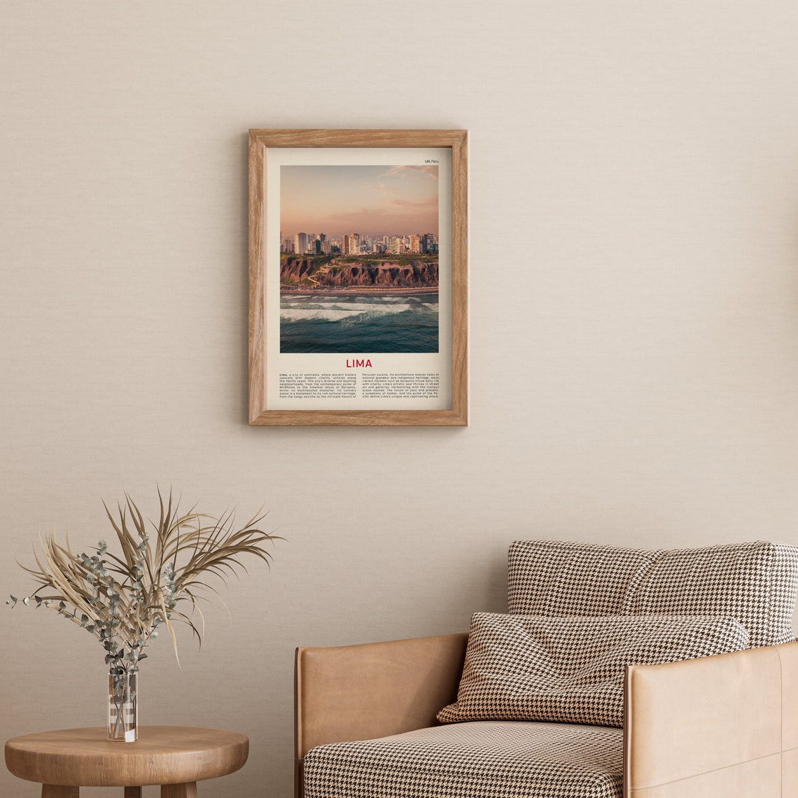Lima Peru Coastal Cliffs Ocean Cityscape Miraflores Photo Poster - Image 3