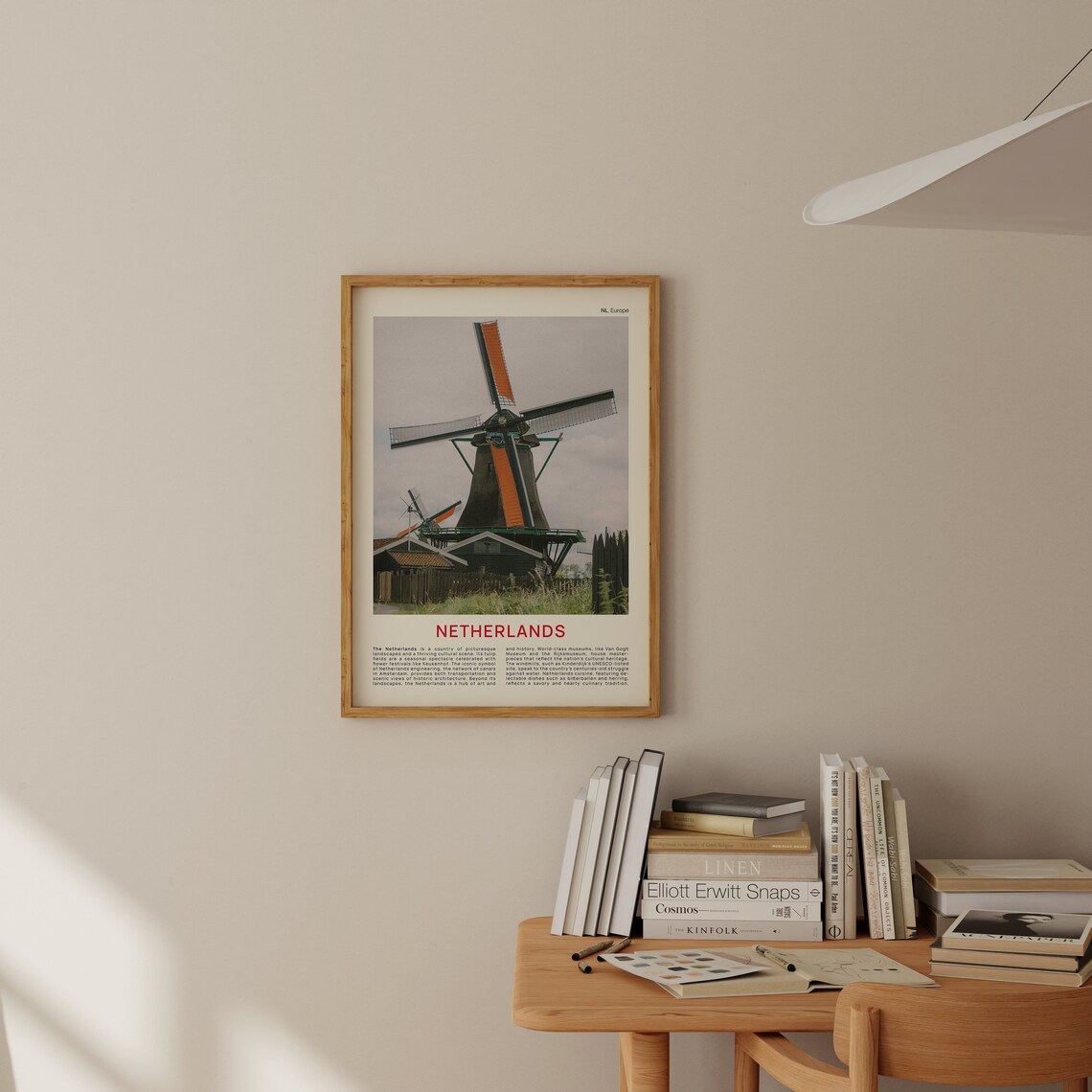 Netherlands Dutch Windmill Kinderdijk Film Photo Travel Poster - Image 2