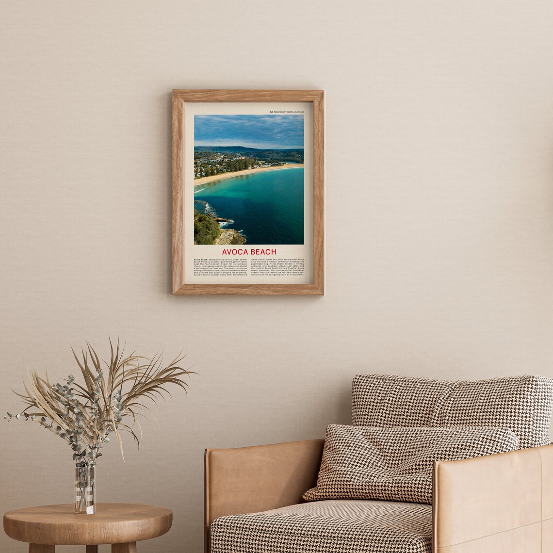 Avoca Beach New South Wales Aerial Coastal Photo Travel Poster - Image 3