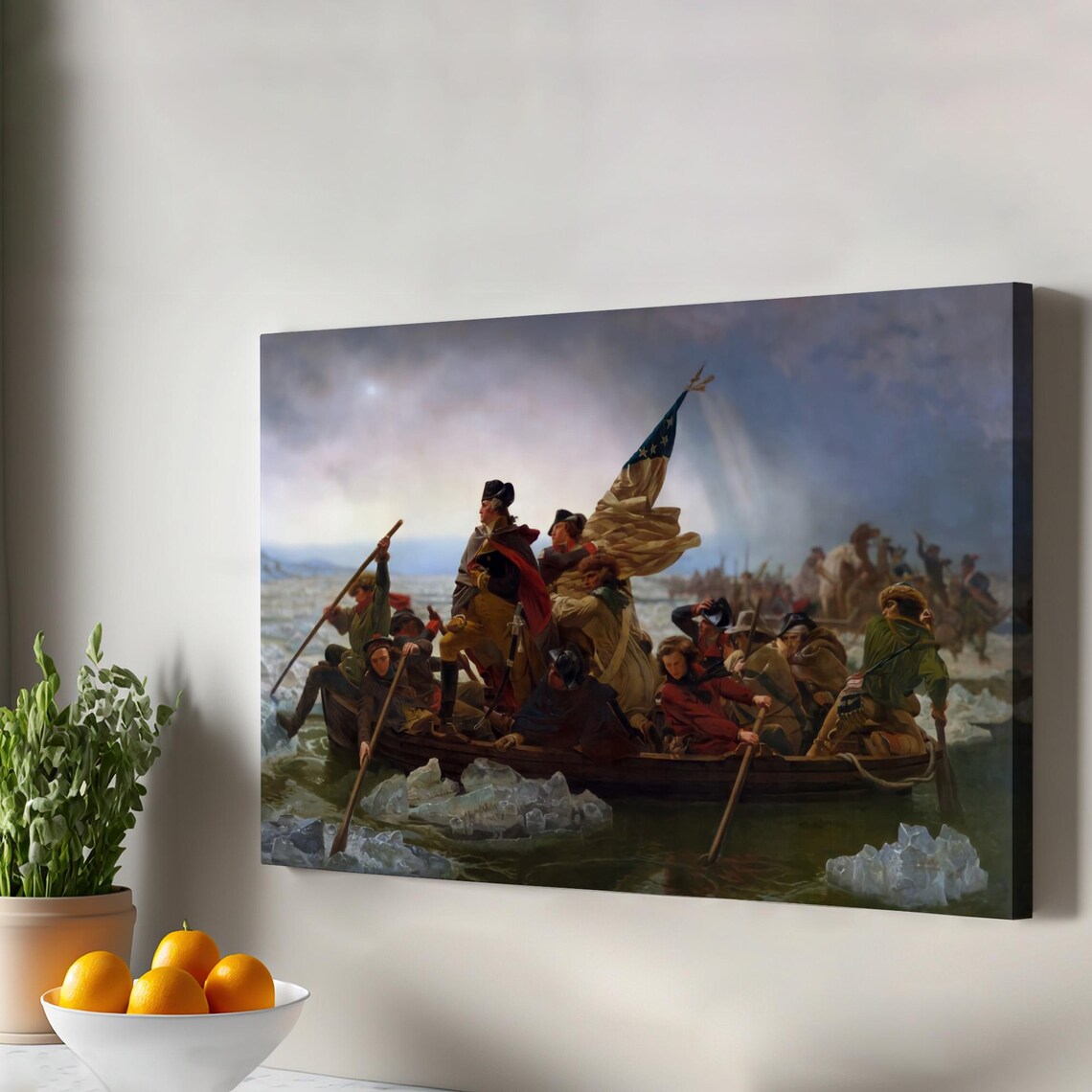Washington Crossing The Delaware Modern Art Print