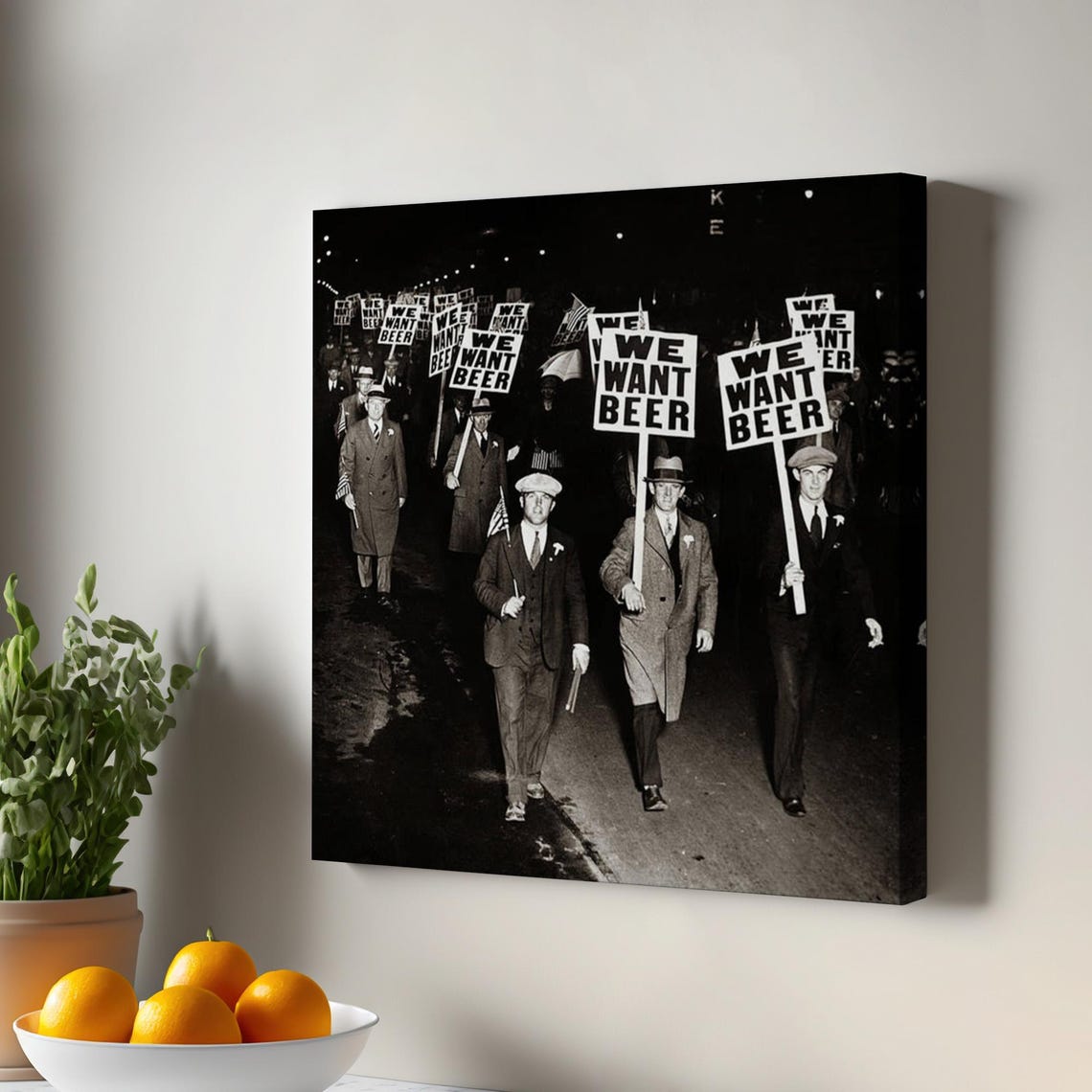 We Want Beer Prohibition Era Historic March Protest Photo Poster