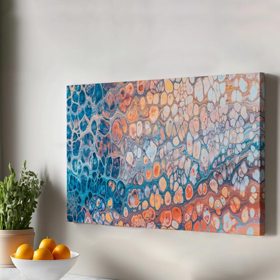 Artistic Mosaic Glass Decorative Canvas Wall Print Colorful Housewarming Gifts Abstract Modern Decor