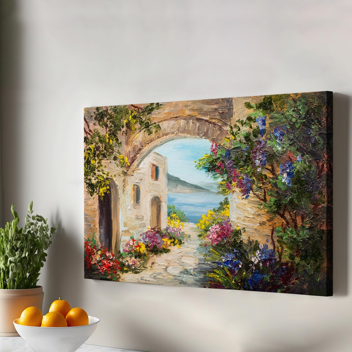 Summer Landscape Oil Painting Look Art Print