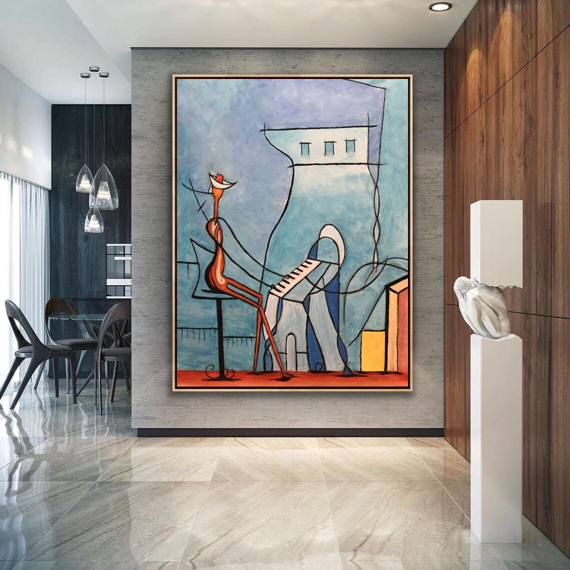 Abstract Piano Oil Painting Music Art Print - Image 2