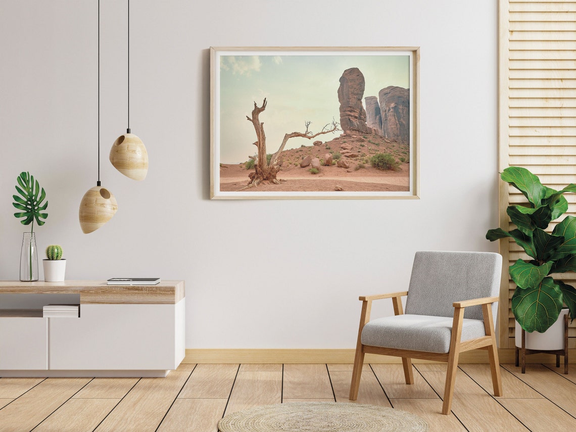 Utah Desert Buttes Gnarled Dead Tree Landscape Photography Print - Image 2
