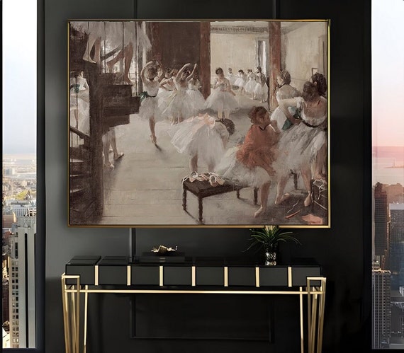 Ballerina Vintage Painting Ballet Dancer Art Print 1886 Dance Studio Style L Oil Panting L L 5 Sizes Available L 001