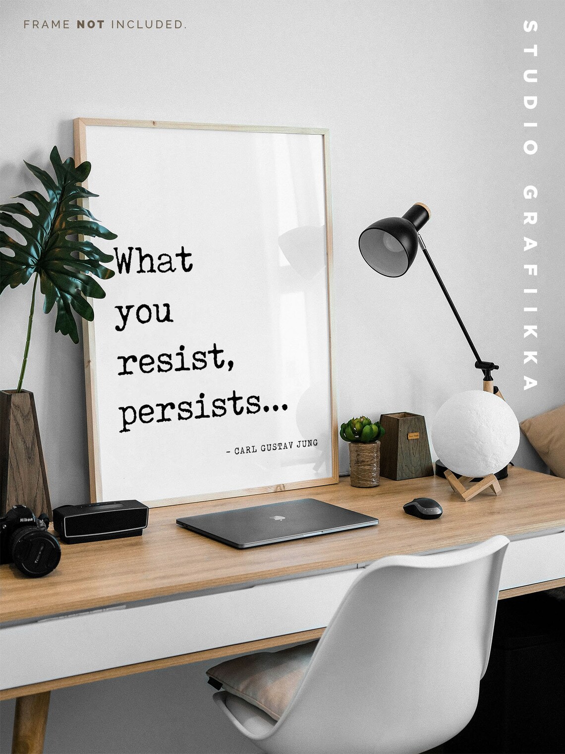 Carl Gustav Jung What You Resist Persists Wisdom Quote Wall Art - Image 3