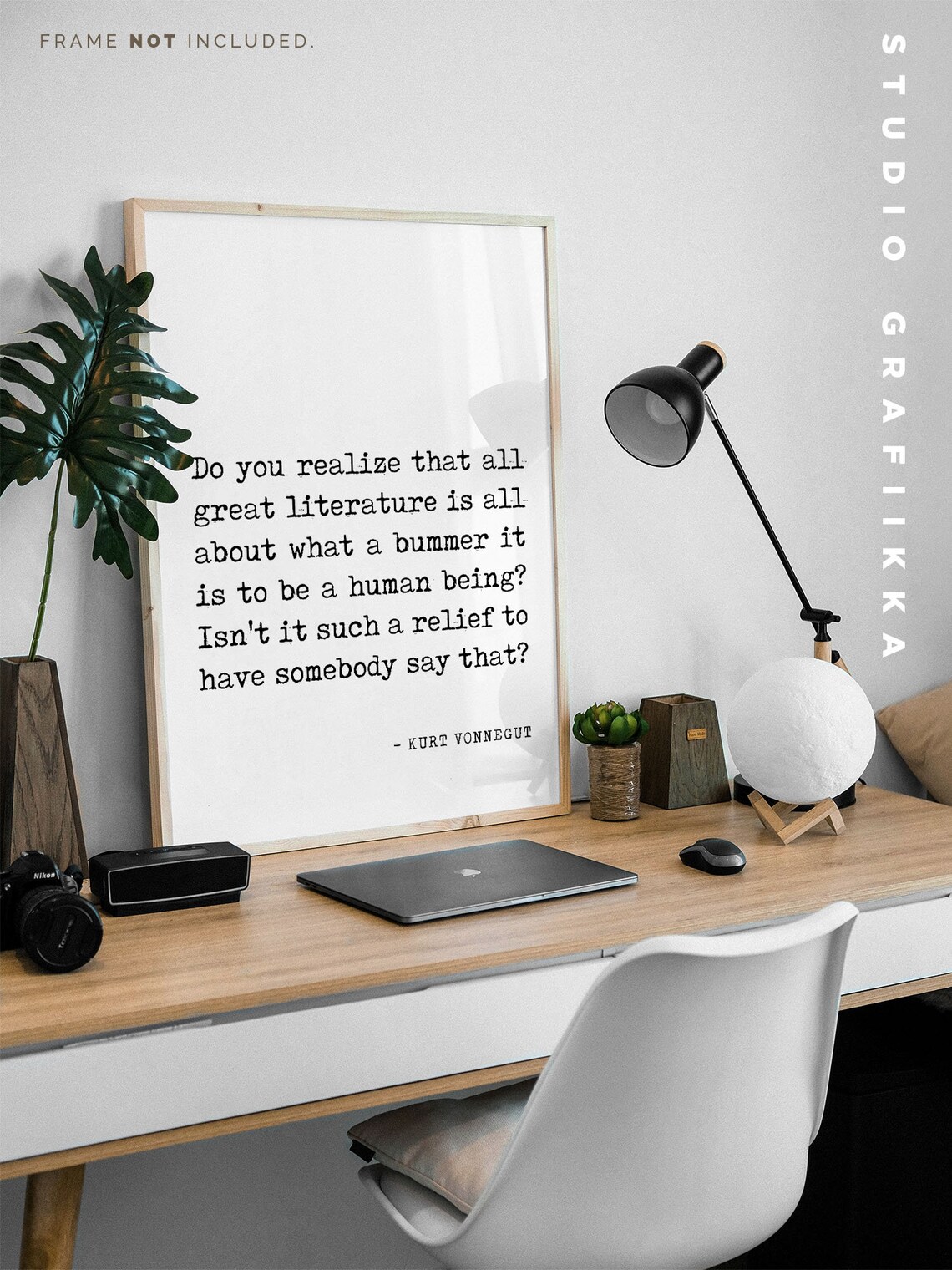 Kurt Vonnegut What A Bummer It Is To Be A Human Being Quote Poster - Image 3