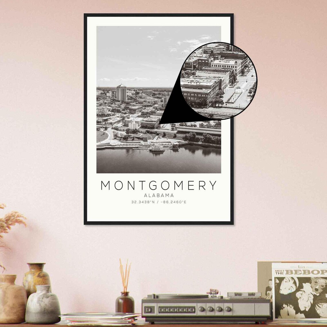 Montgomery Alabama Riverboat Downtown Minimalist Travel Poster - Image 4