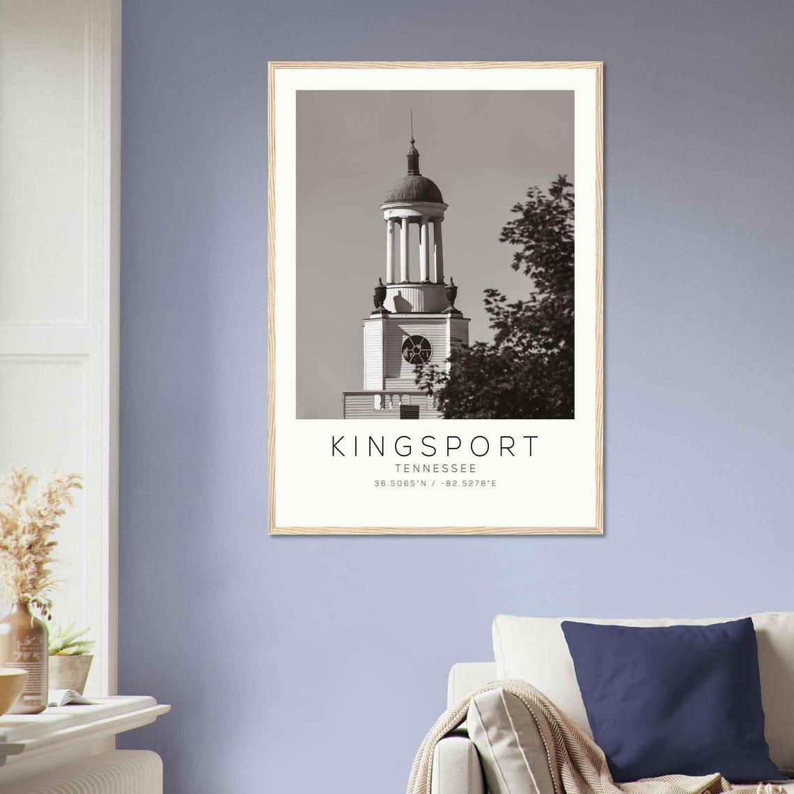 Kingsport Tennessee Photo Travel Poster Kingsport Travel Print Minimalist Travel Print - Image 2