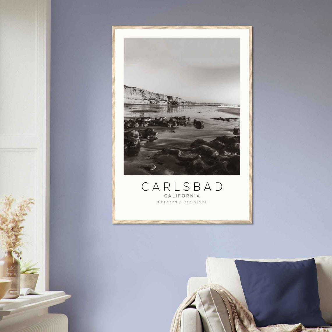 Carlsbad California Rocky Tide Pools Low Tide Coast Photo Poster - Image 2