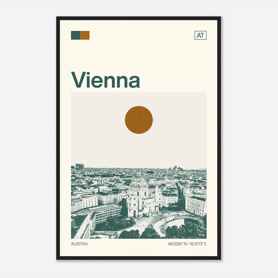 Vienna Austria Minimalist Travel Poster
