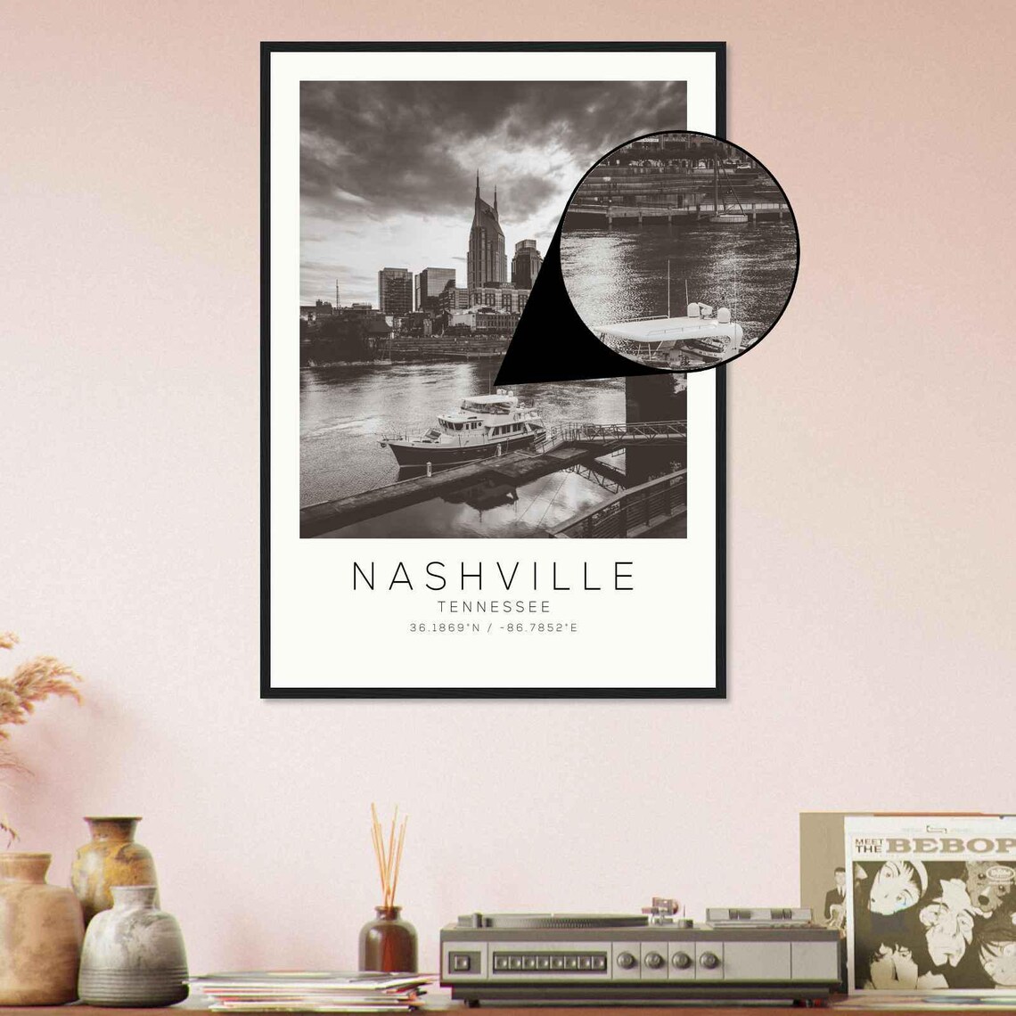 Nashville Tennessee Minimalist Travel Poster Print - Image 4