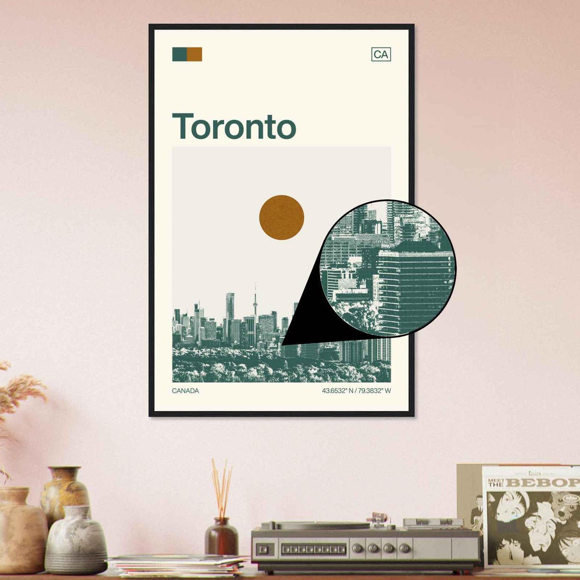 Toronto Canada CN Tower Iconic Skyline Vintage Travel Poster - Image 4