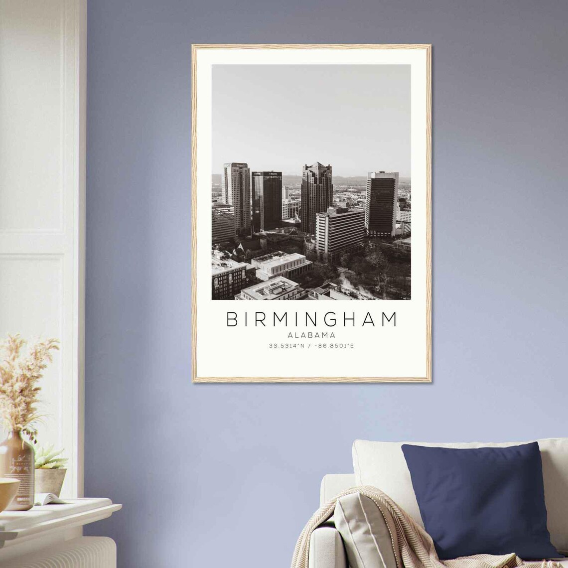 Birmingham Alabama Minimalist Travel Poster, Art Print - Image 2