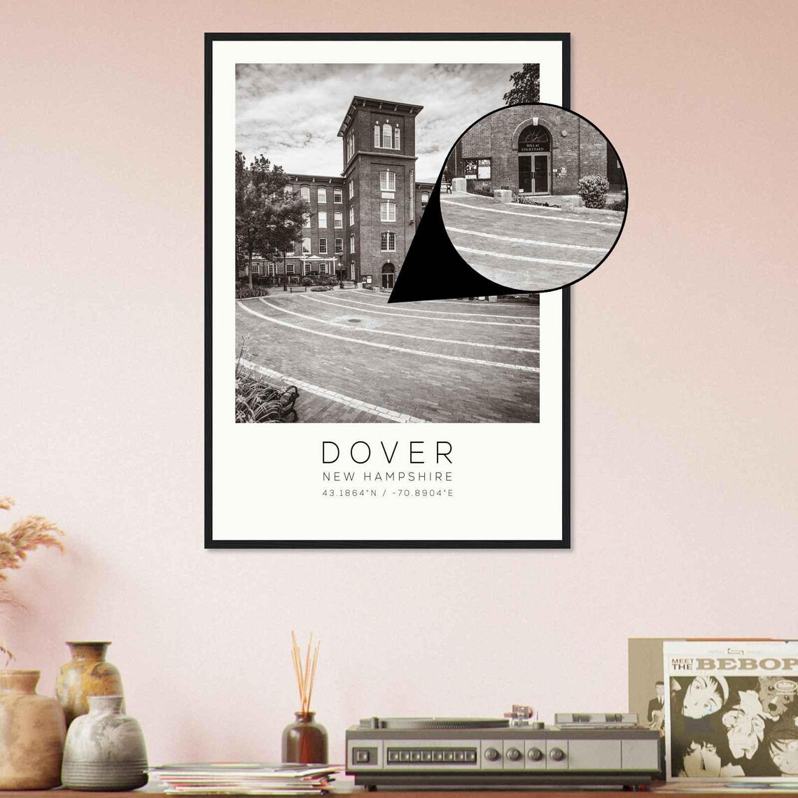 Dover New Hampshire Historic Brick Mill Tower Plaza Photo Poster - Image 4