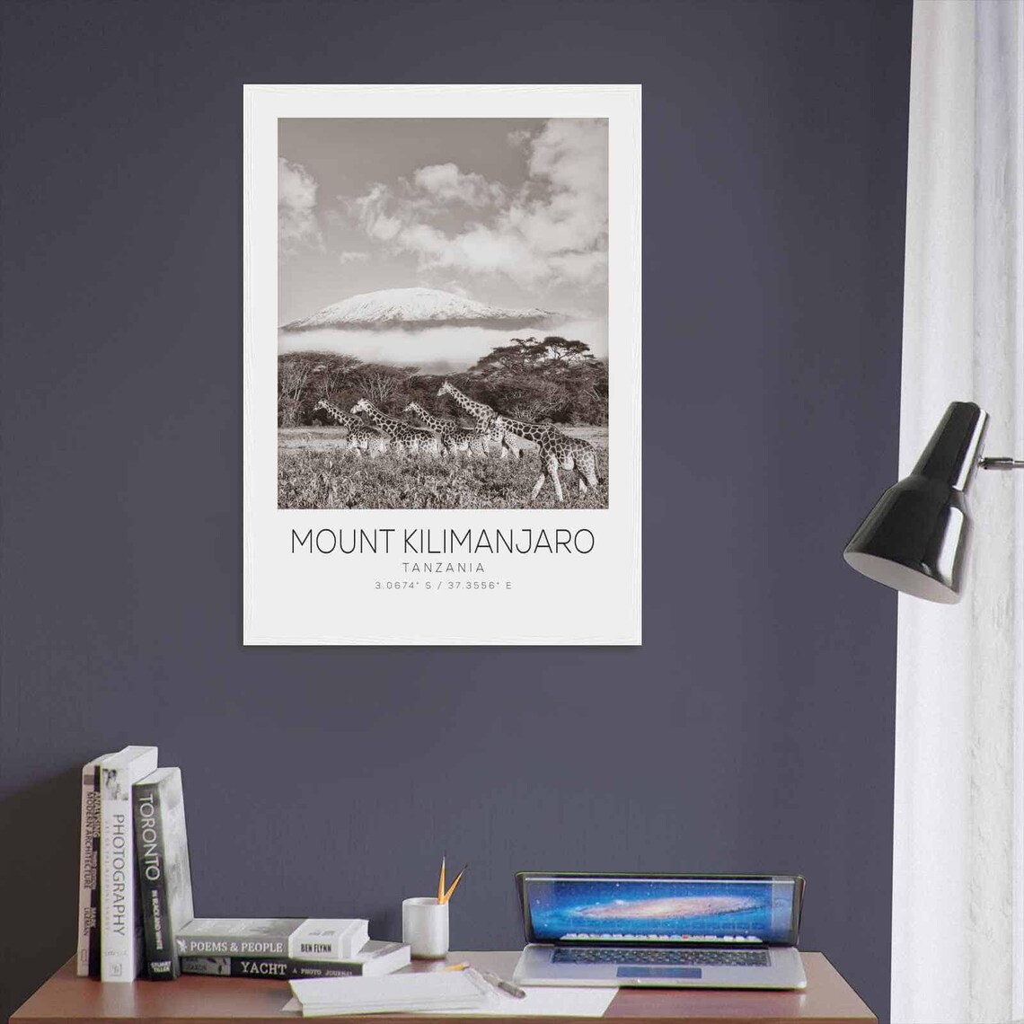 Mount Kilimanjaro Tanzania Minimalist Travel Poster - Image 3