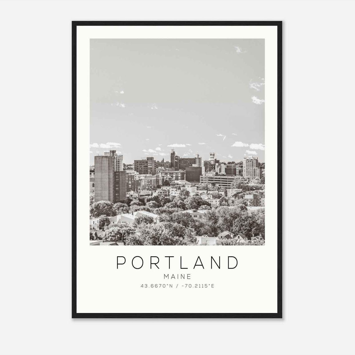 Portland Maine Photo Travel Poster Portland Travel Print Minimalist Travel Print Ds2