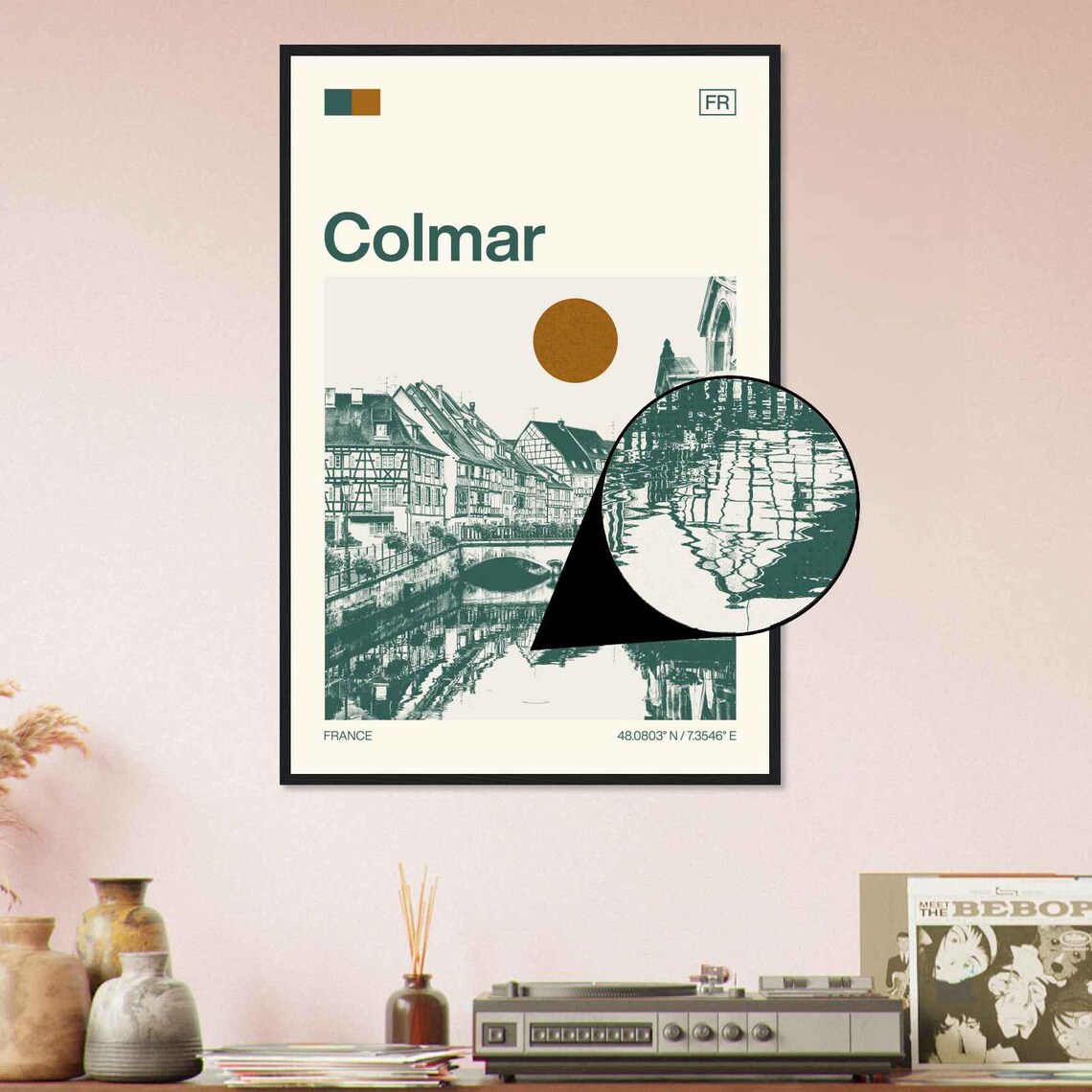 Colmar France Little Venice Canal Half Timbered Houses Travel Poster - Image 4