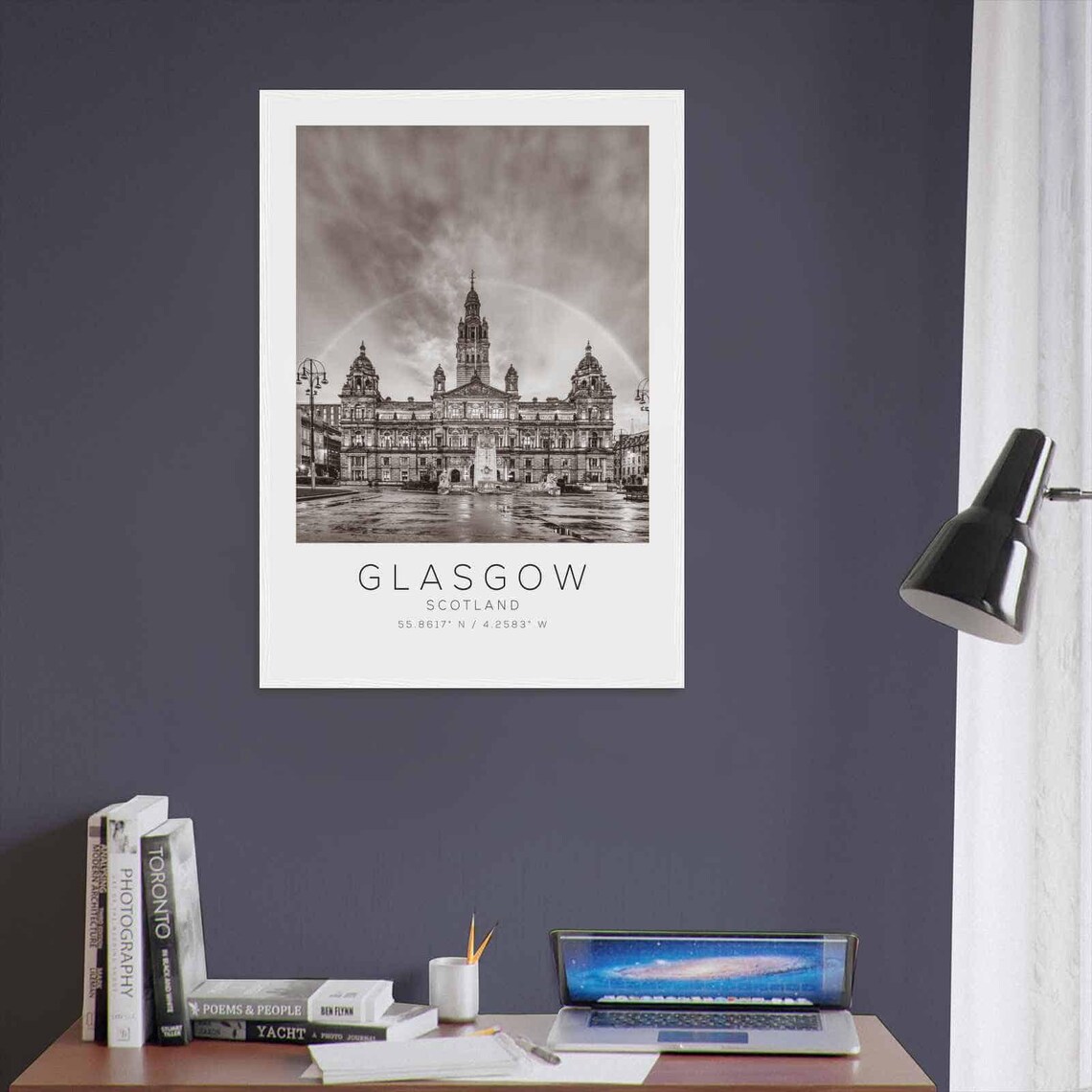 Glasgow Scotland Minimalist Travel Poster, Travel Print - Image 3