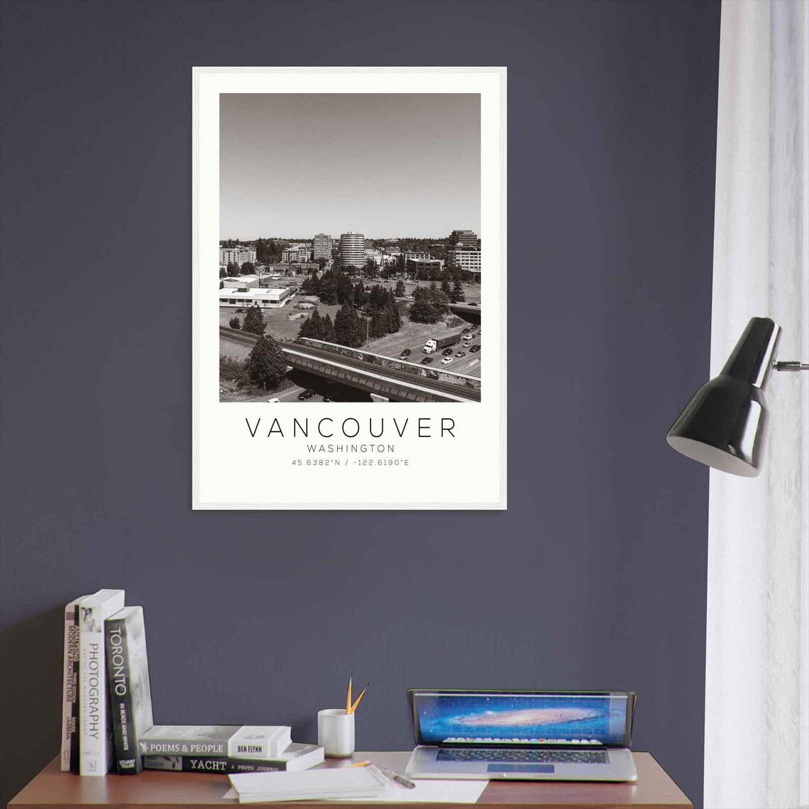 Vancouver Washington Downtown Skyline Aerial City Photo Travel Poster - Image 3