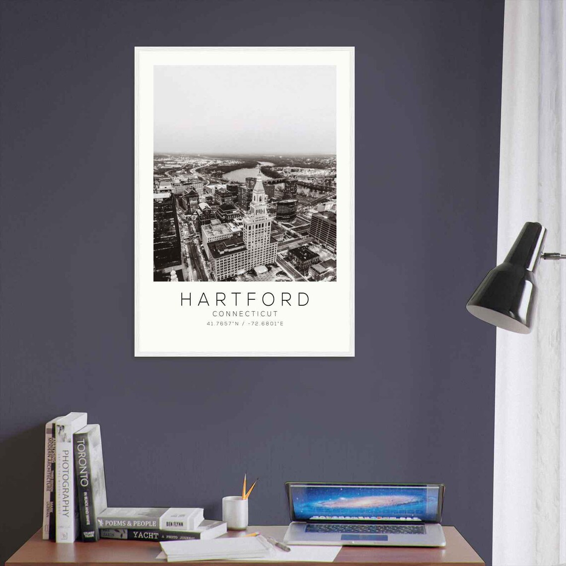 Hartford Connecticut Travelers Tower Skyline Aerial Photo Poster - Image 3