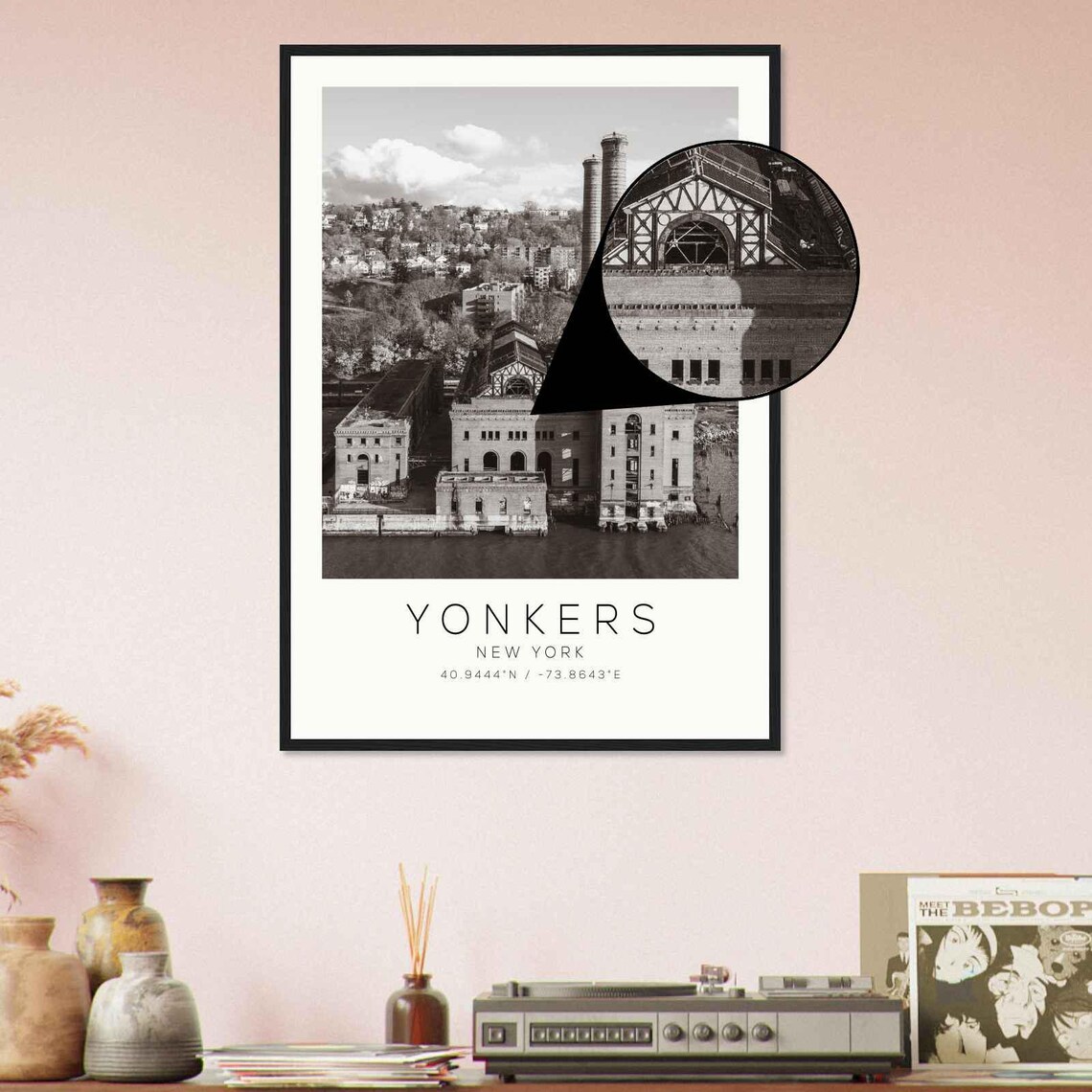 Yonkers New York Historic Power Plant Smokestacks Photo Travel Poster - Image 4
