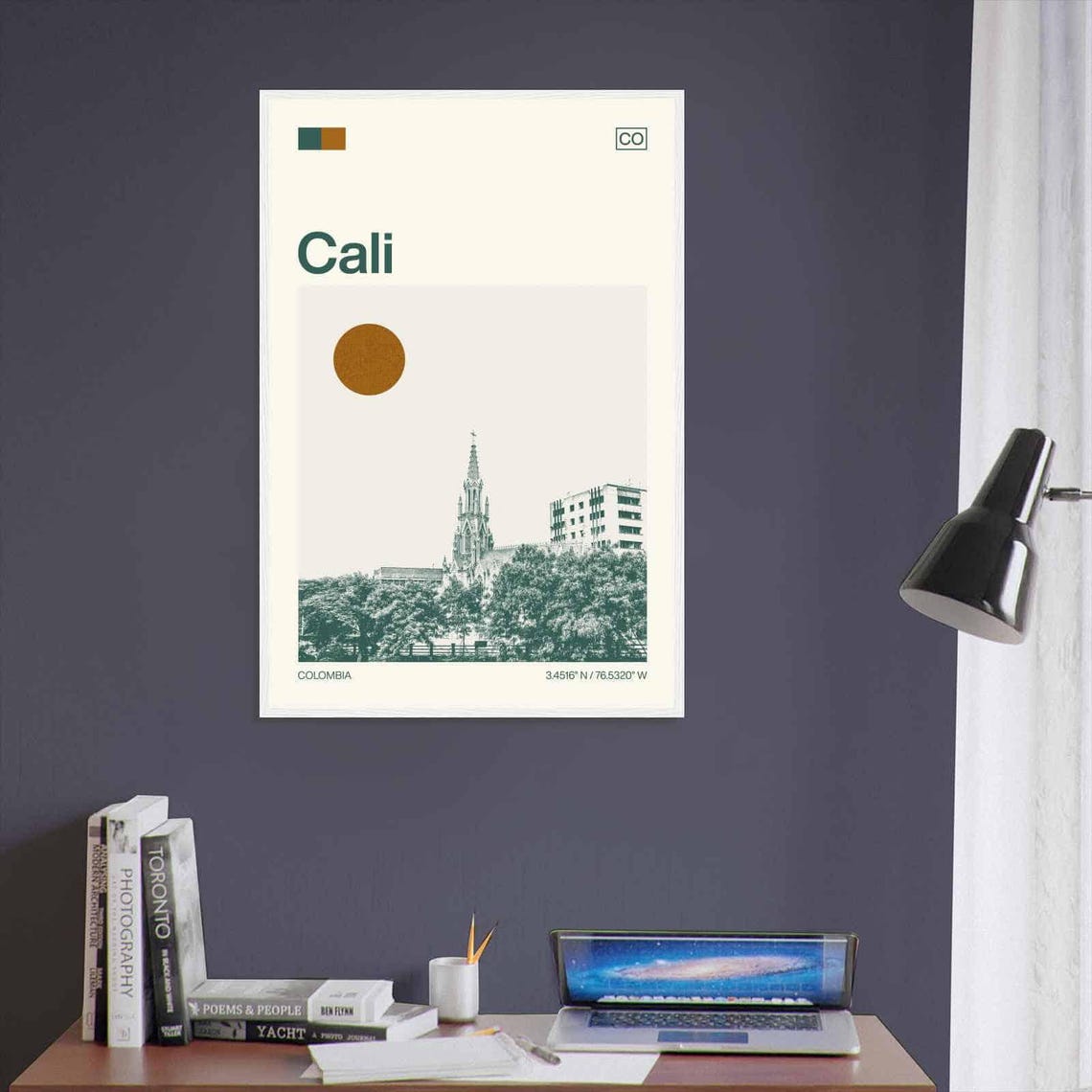 Cali Colombia Minimalist Monochrome Travel Photo Poster - Image 3